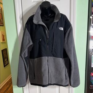 The North Face Black & Grey Retro Denali Fleece Jacket Warm Mens Size XXL